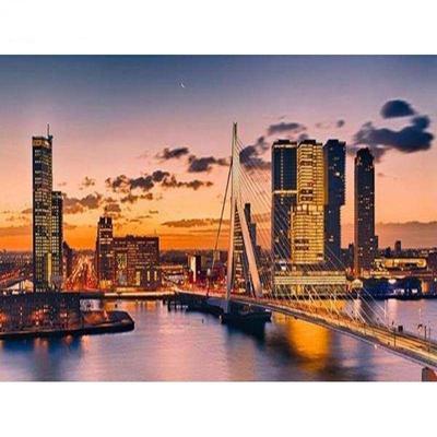 Pittura Diamante 5D Fai da Te Completa Paesaggio Urbano al Crepuscolo Ricamo Diamante Kit Mosaico Punto Croce Decorazione Casa Regali Fatti a Mano