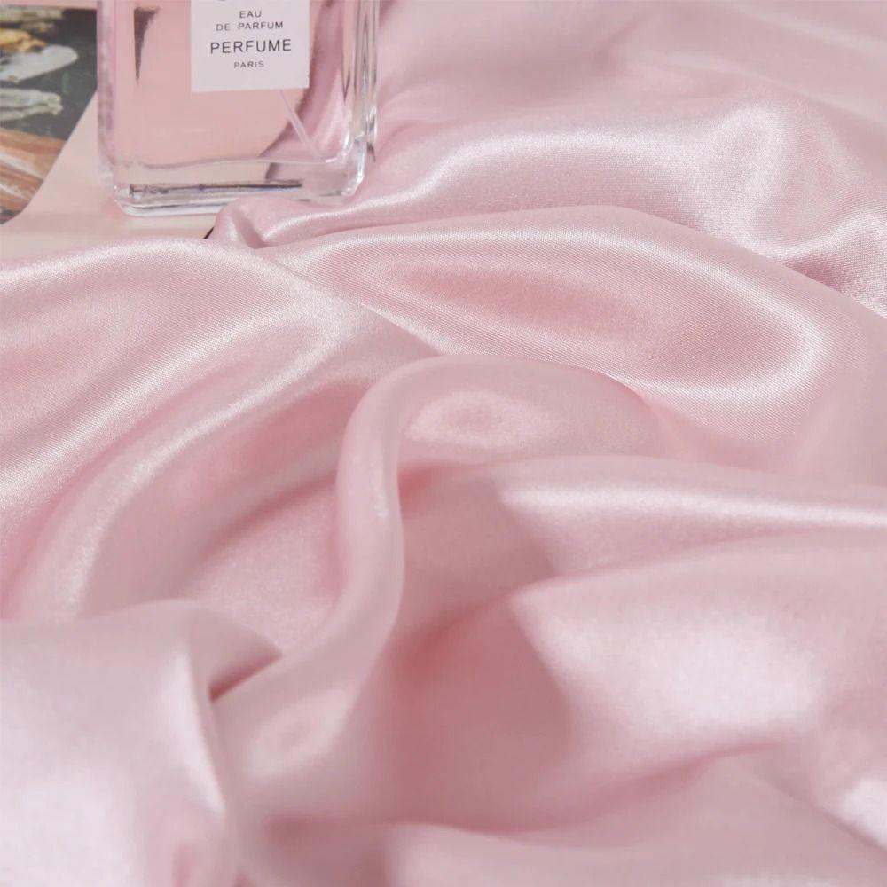 2pcs Satin Silk Sleeping Pillowcase Solid Color Pillow Cover  Pillow Protector