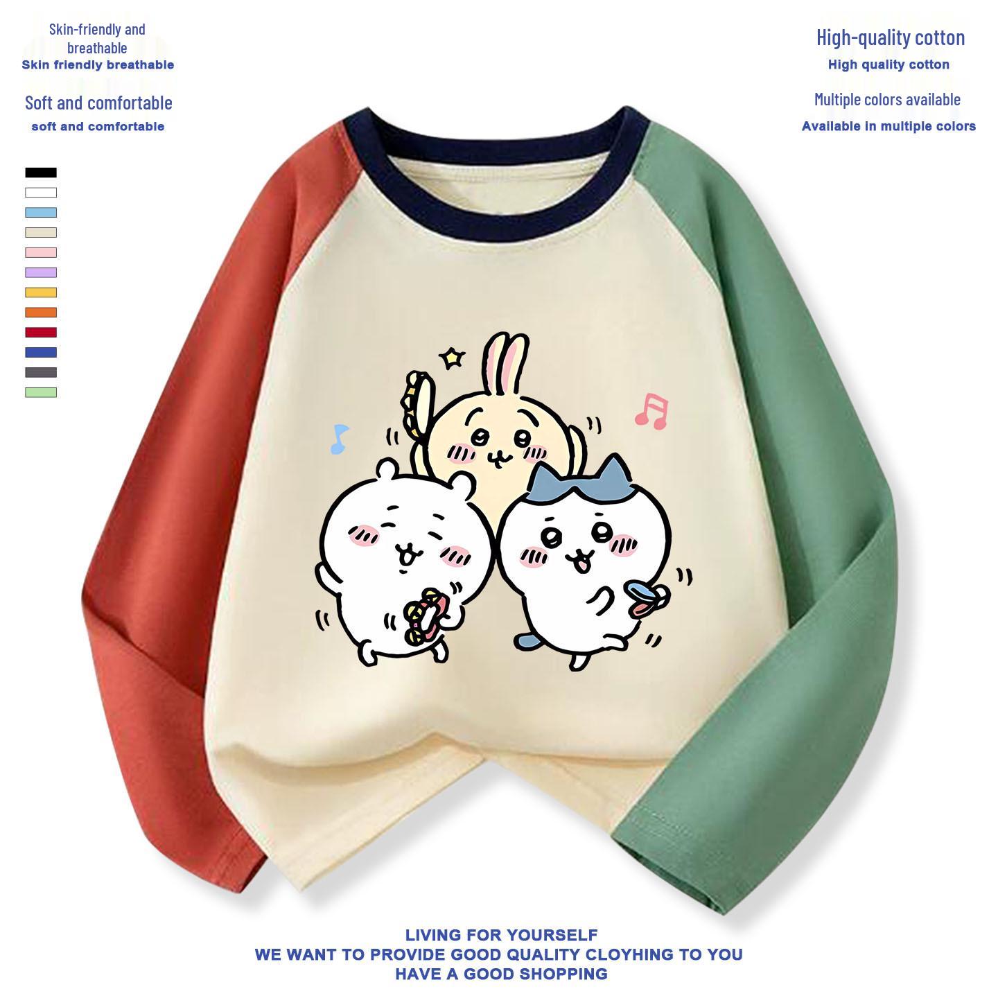 

Модная унисекс футболка с длинным рукавом в стиле аниме для взрослых и детей Size 120