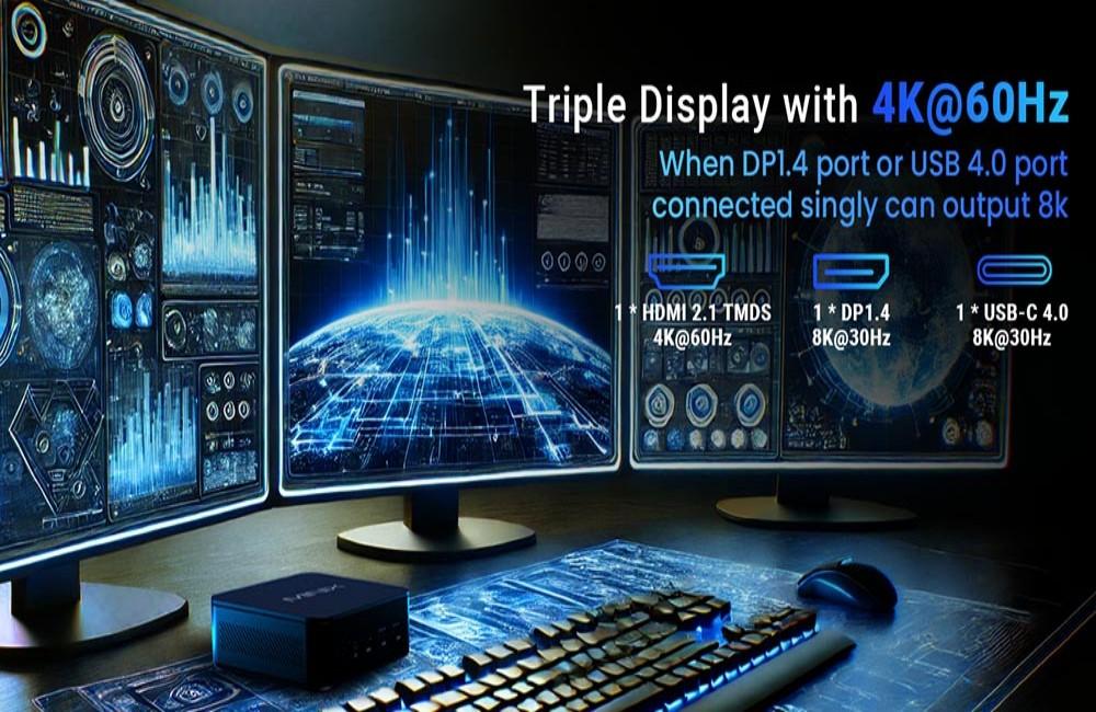 Refurbished:MINIX NGC NR660 Mini PC, AMD Ryzen 5 6600H Cores Max 4.5GHz, 16GB RAM 512GB SSD