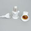 AC 100-240V E27 To E27 2-pin EU Plug LED Bulb Lamp Adapter Lighting ABS Holder Base Connector Screw Light Socket Conversion 4A P