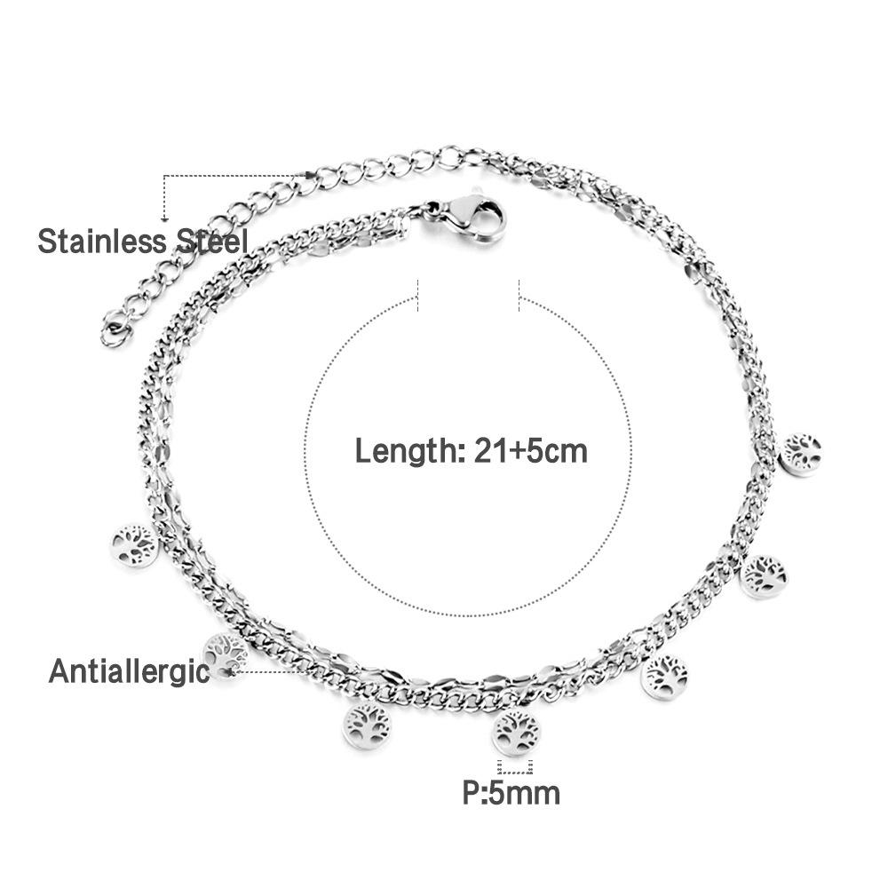 Double Layer Gold Ankle Bracelet Fashionable And Versatile Women's Foot Jewelry Unique Design Delicate Ankle Chain