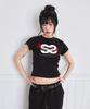 PAGESIISII Sisi Collage Print Slim Fit Short Sleeve T-Shirt Black