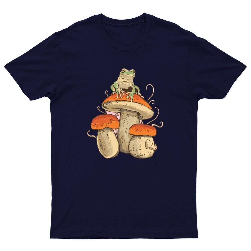 Frog With Mushroom Cottage Core Design Unisexs TShirt Dm 2XL