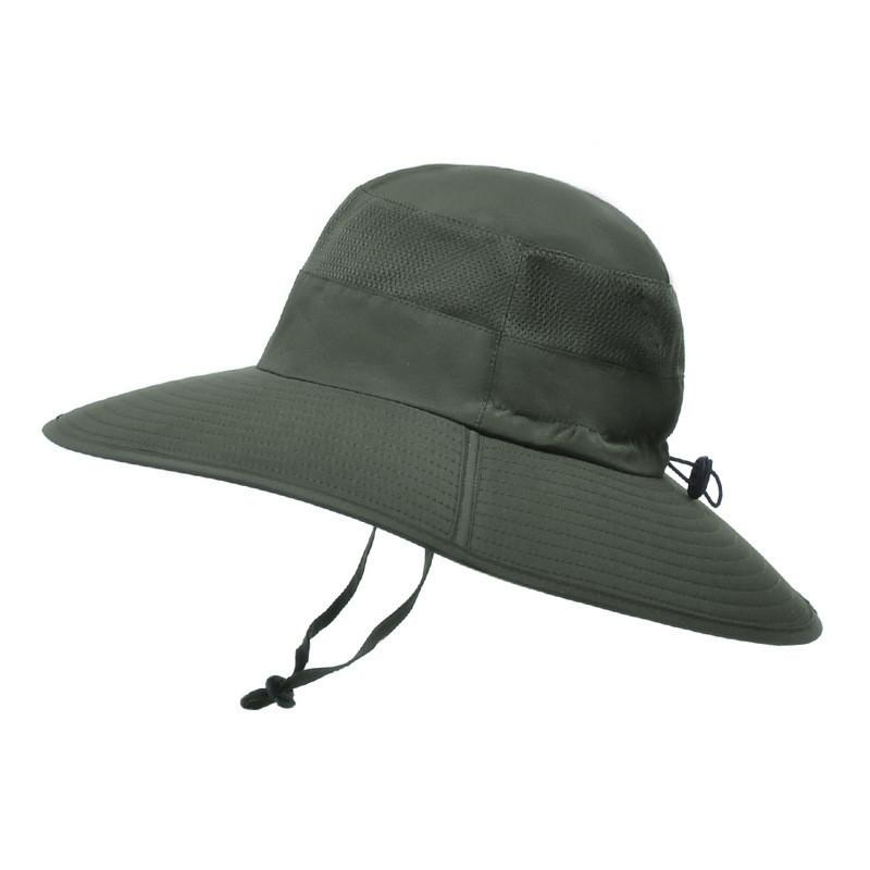 Summer Outdoor Wide Brim Fisherman Hat With Sun Protection For Men Women
