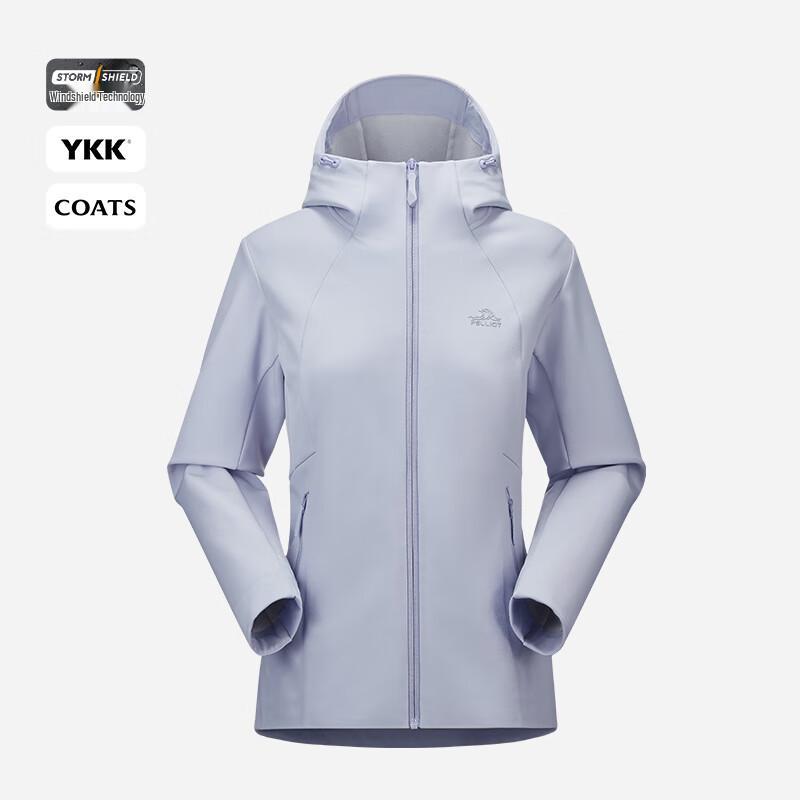 Pelliot Women's Outdoor Windproof Warm Hooded Softshell Jacket