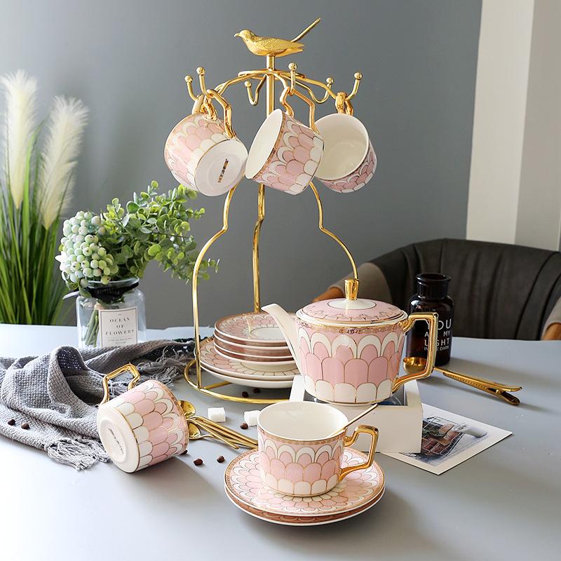 British Style Ceramic Cup Coffee Cup Set Afternoon Tea Tea Set Creative Cup Household With Saucer Spoon Holder