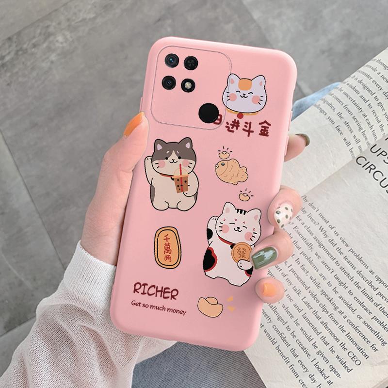 For Redmi 10C 10 C Back Cover Protective Case Soft Silicone Cute Cartoon Cat Frog Phone Case For Xiaomi Redmi 13C 14C 12C Coque