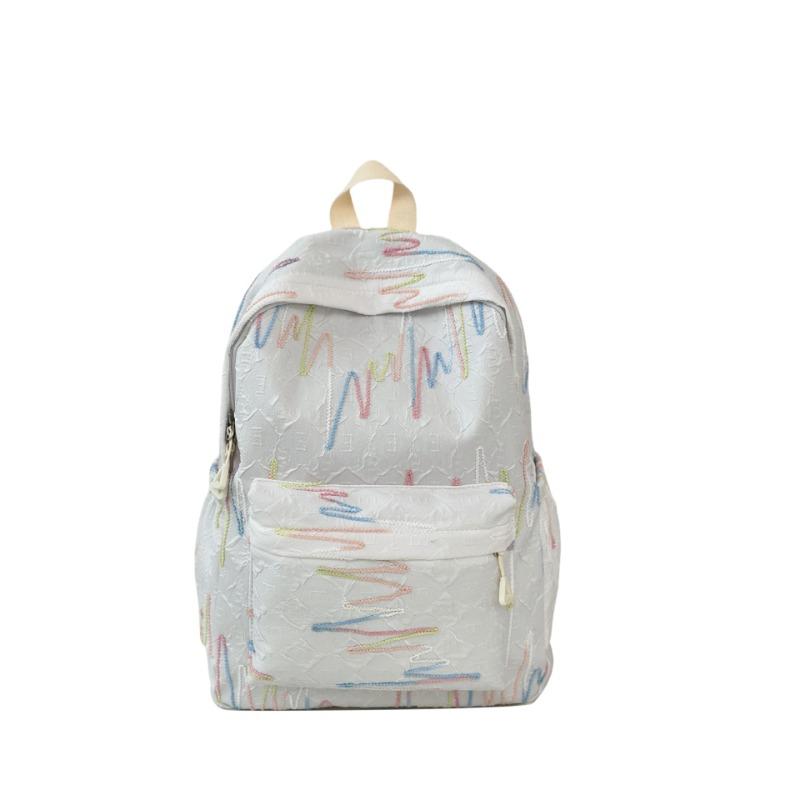 New backpack women's lightweight student nylon polyester schoolbag sweet large-capacity backpack high value versatile