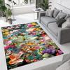 Rose Flowers Rug Colorful Boho Decor Living Room Bedroom Rug Home Decoration Retro Carpet