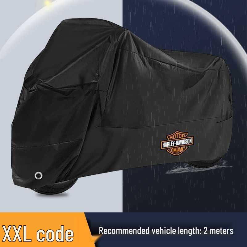 Harley-Davidson Motorcycle Cover: Fits Fat Boy 883, Street 750, Road King Glider 1200 - Dust & Rain Protection