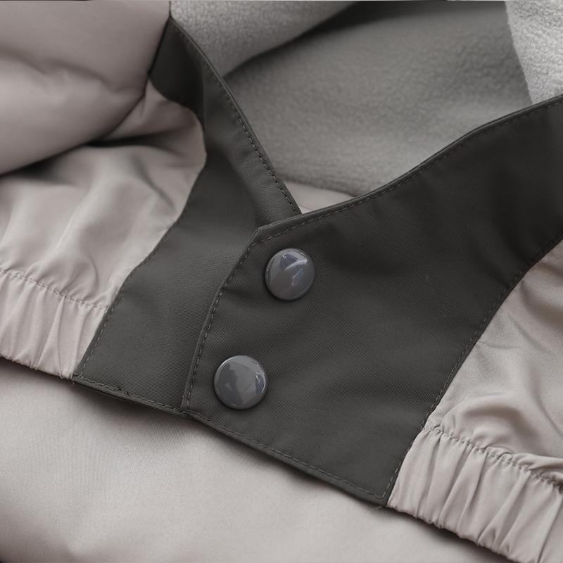 Gutter Skijakke Høst bomull Polstret jakke Hette Vanntett Vindtett Barn Vinter Varm Frakk Fleece Snowboard