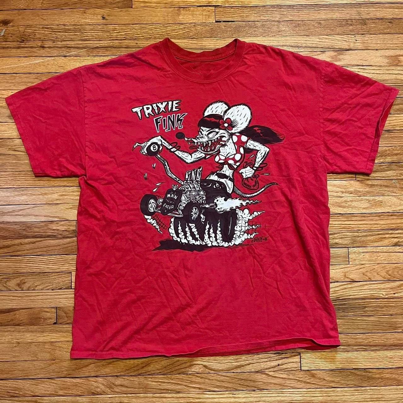 

Новая винтажная футболка 2008 года Ed Roth Trixie Fink Подарок для фанатов Унисекс S-5XL Рубашка SS1923 S