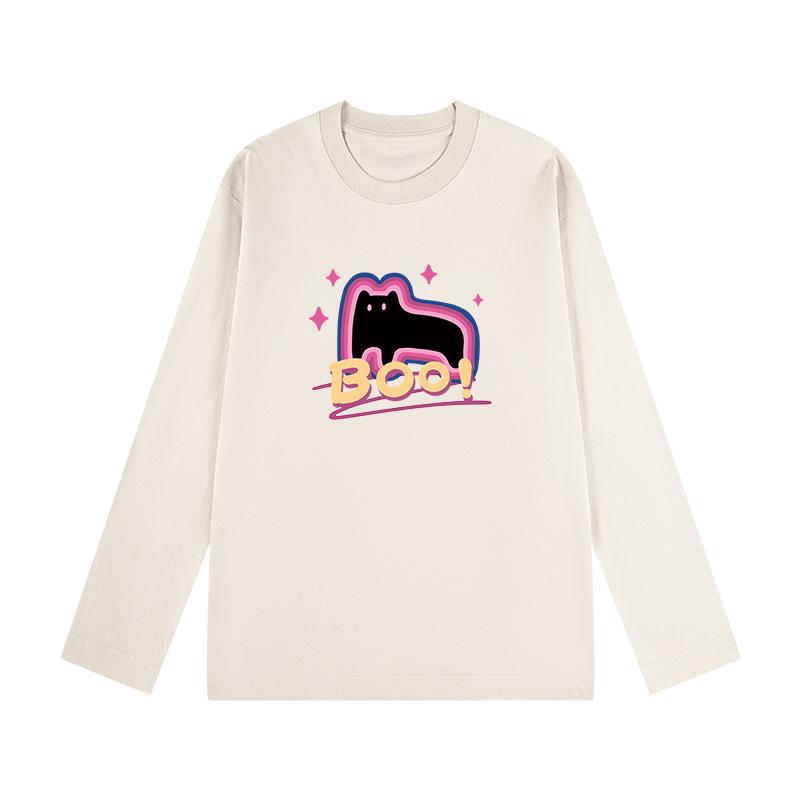 2025 Women s Hong Kong Style Loose Long-Sleeved T-shirt: Early Autumn Fashionable Layered Top M (100-115 jin)