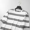 Men's Plus Size Striped Round Neck T-Shirt