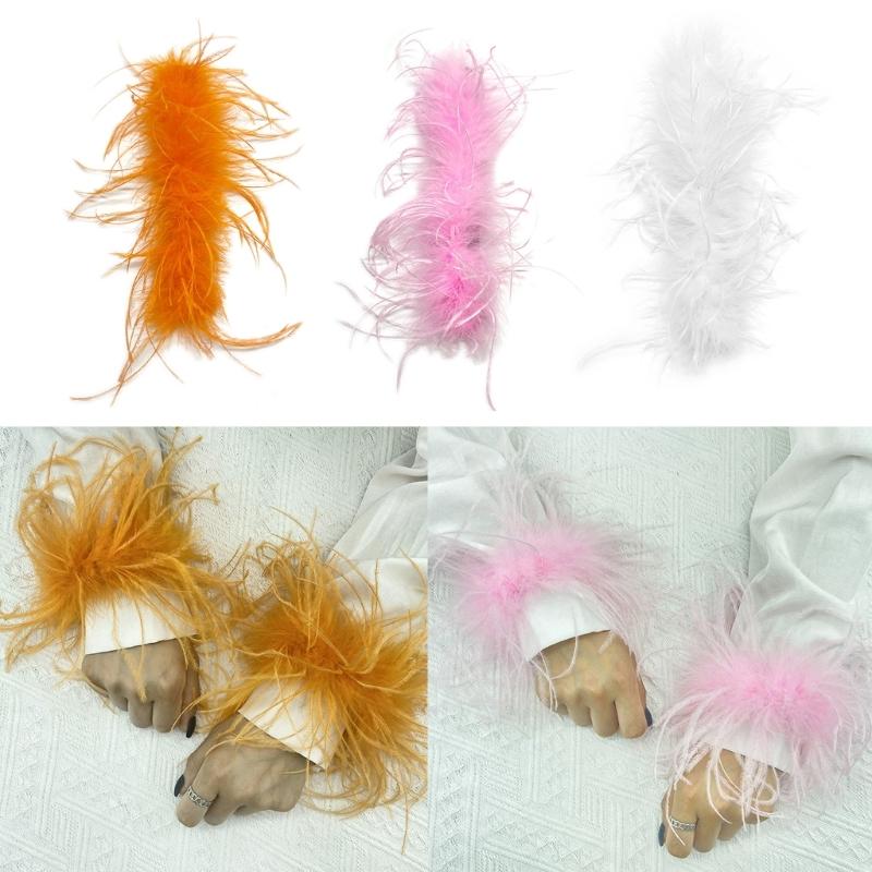 Feather Slap Bracelet Wrist Feather Cuffs Feather Wristband Women Hair Accessories Sexy Wristband Bracelet
