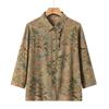 New Chinese Style Floral Blouse for Elderly Women