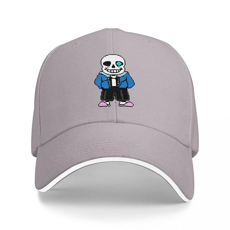 Undertale Sans Character Baseball Cap Black Adjustable Hat with Pixel Art Design for Fans of the Game and Anime Style Fashion