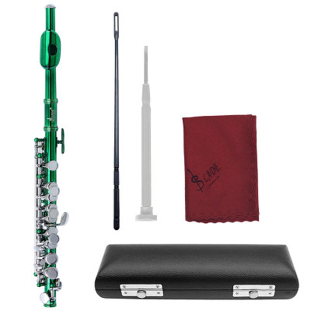 SLADE 16 Holes Piccolo C Key Multicolor Silver White Copper Blow Pipe Professional Woodwind Instrument with Accessories
