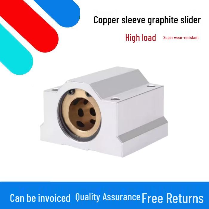 

Graphite Copper Box-Type Linear Bearing Block Bushing SCS12-40 UU SCS8UU-Copper Slider