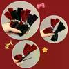 2Pcs Graceful Retro Black/Red Velvet Bow Clip Elegant Two-piece School Party Duckbill Clip For All Seasons Hair Accessories