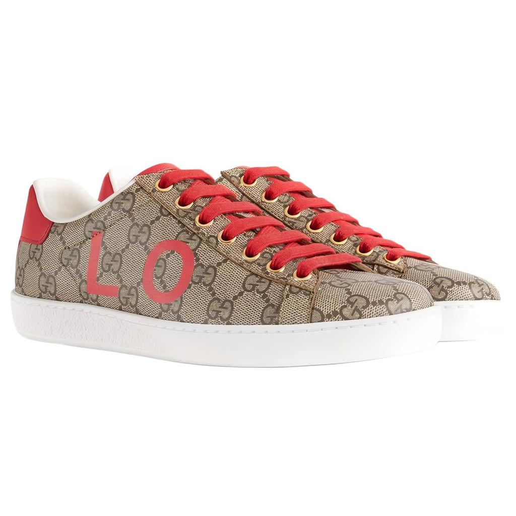 Gucci ACE Low Top Stylish Skateboarding Shoes Women's Ebony 682214 UKE10 8760