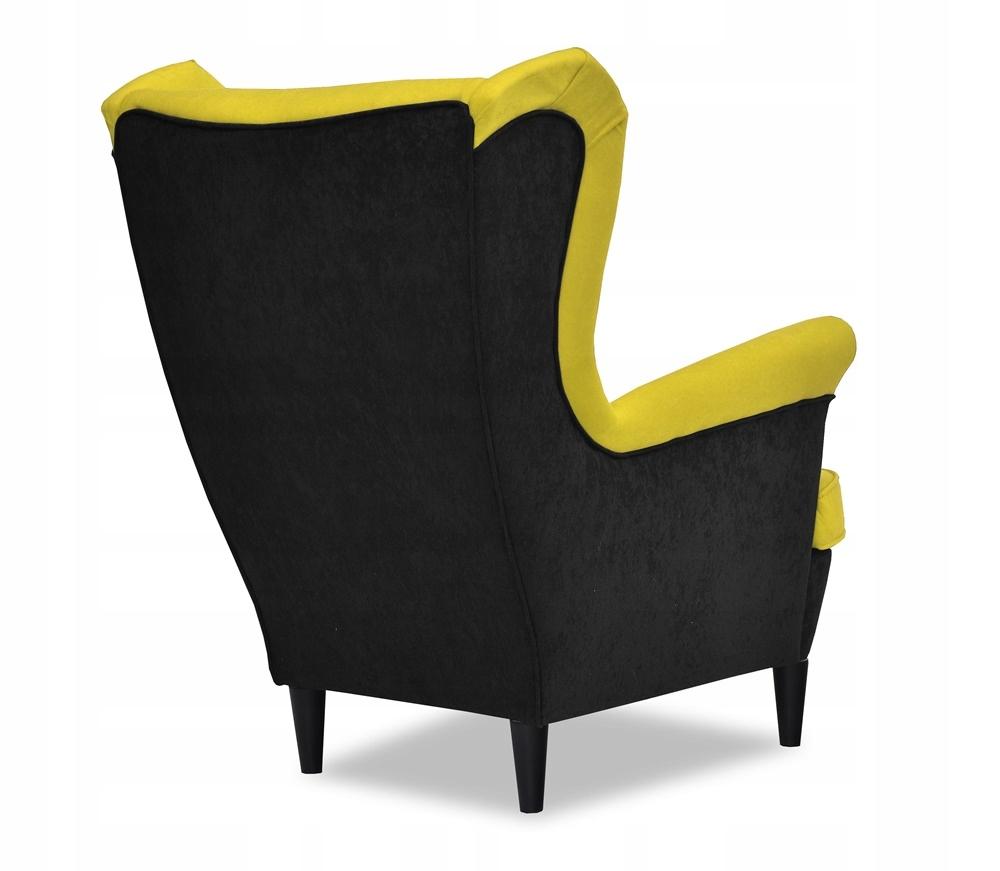 Fotel uszak ARI DUO skandynawski Family Meble żółto czarny pszczółka