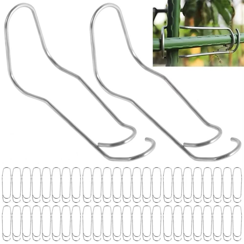 30Pcs Iron Climbing Pipe Support 11/16/20 MM Plant Connector Clip  Garden Greenhouse