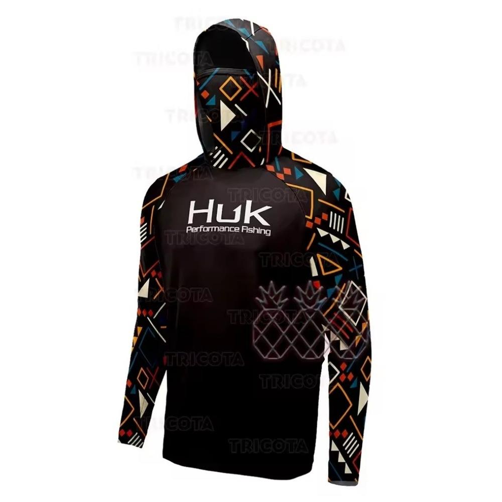 Fishing Hoodie Mask Fishing Clothing Outdoor Men's Long Sleeve Breathable UPF 50 +