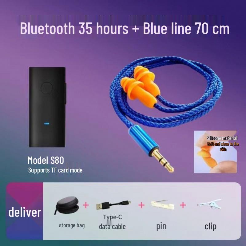 Bluetooth Noise-Cancelling Low Bass HD Wired Earplug Headphones for Work.