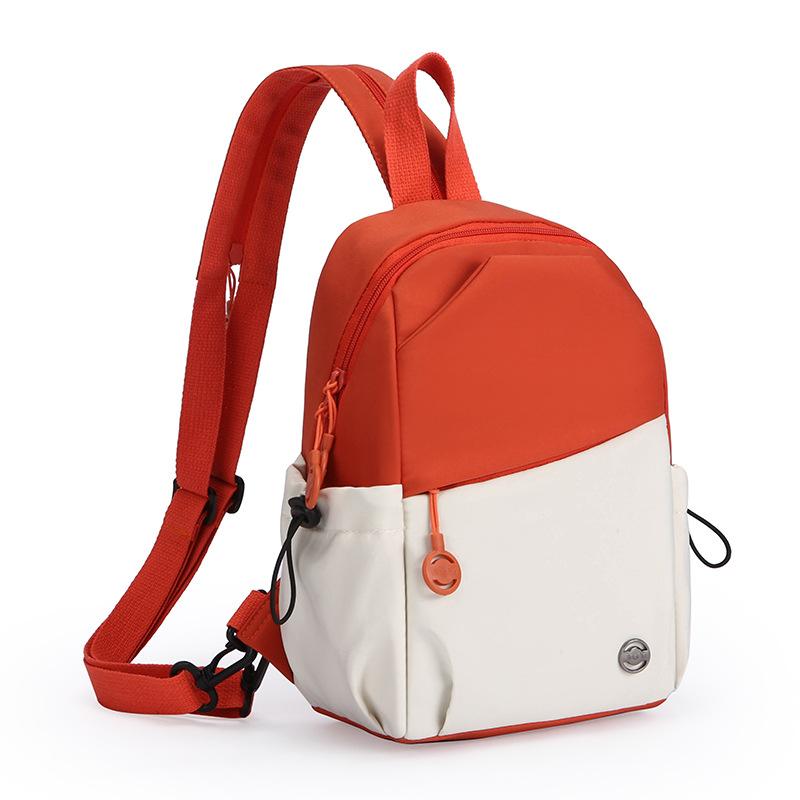 New Style Women'S Student Backpack Multi-Purpose Color-Blocking Casual Crossbody Chest Bag Trendy Lightweight Street Travel Small Backpack