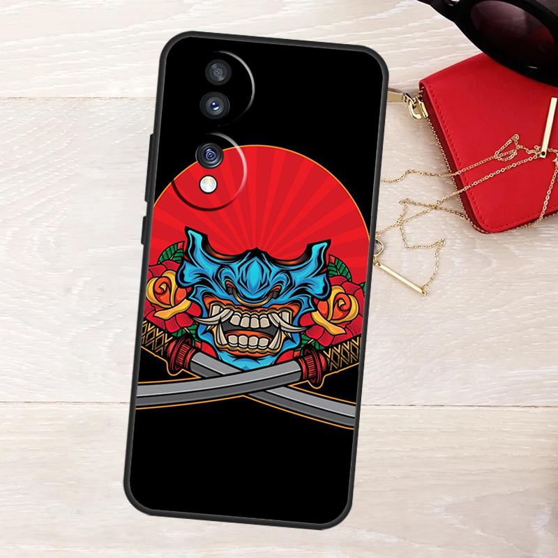 Hannya Demon Oni Case For Honor Magic 7 Lite 5 6 8 50 70 90 200 400 Pro X8b X8c X9a X9b X9d X9c Win RT Cover