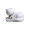 American Rural Creative White Ceramic Succulent Flower Pot, Home Decoration Mengmeng Cartoon Kitten Green Plant Potted Plant