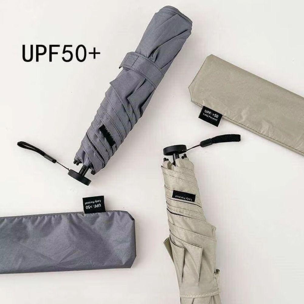 Compact Folding Ultra-Light Umbrella UV Protection Portable Parasol Sunshade Umbrella Rainy Season