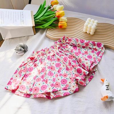 2023 Sommer Koreanischer Stil Blumiger Rock Shorts für Mädchen - Süß und Modisch