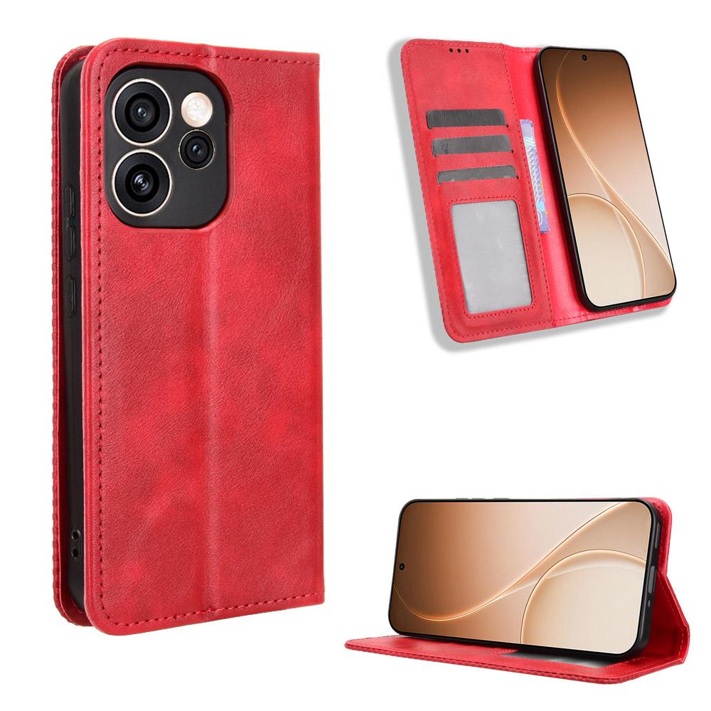 Custodia a Flip per OPPO Reno15 Pro 5G Custodia in Pelle [Flip Pelle Vintage] Portafoglio Antiurto Resistente Custodia per Telefono Retrò