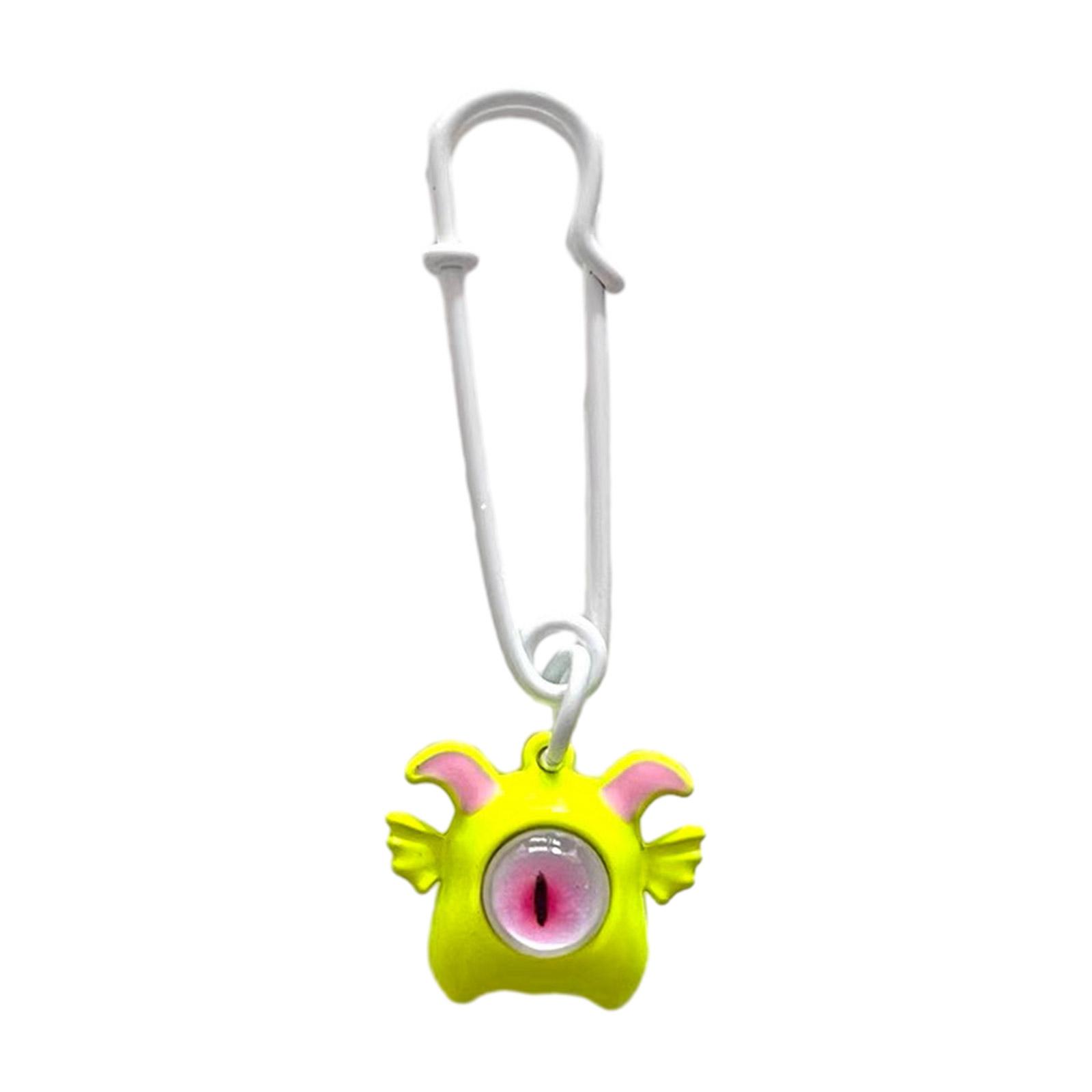 

Brooch Pin Phone Lanyard Colorful Devil Eye Key Chain DIY Handmade Keychain Stylish Backpack Phone Camera Accessory флуоресцентный желтый