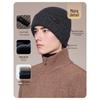 JIUMU Men's Warm Cashmere Wool Knit Beanie Hat
