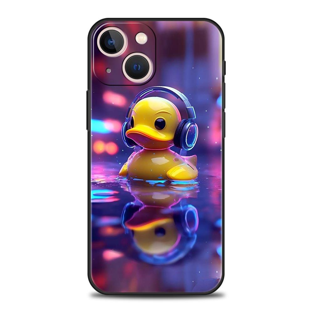 Cartoon Duck Phone Case Cover for iPhone 17 16 15 14 13 12 Pro Max 11 Pro Max 17 AIR Plus Shockproof Soft TPU Shell Fundas Capas
