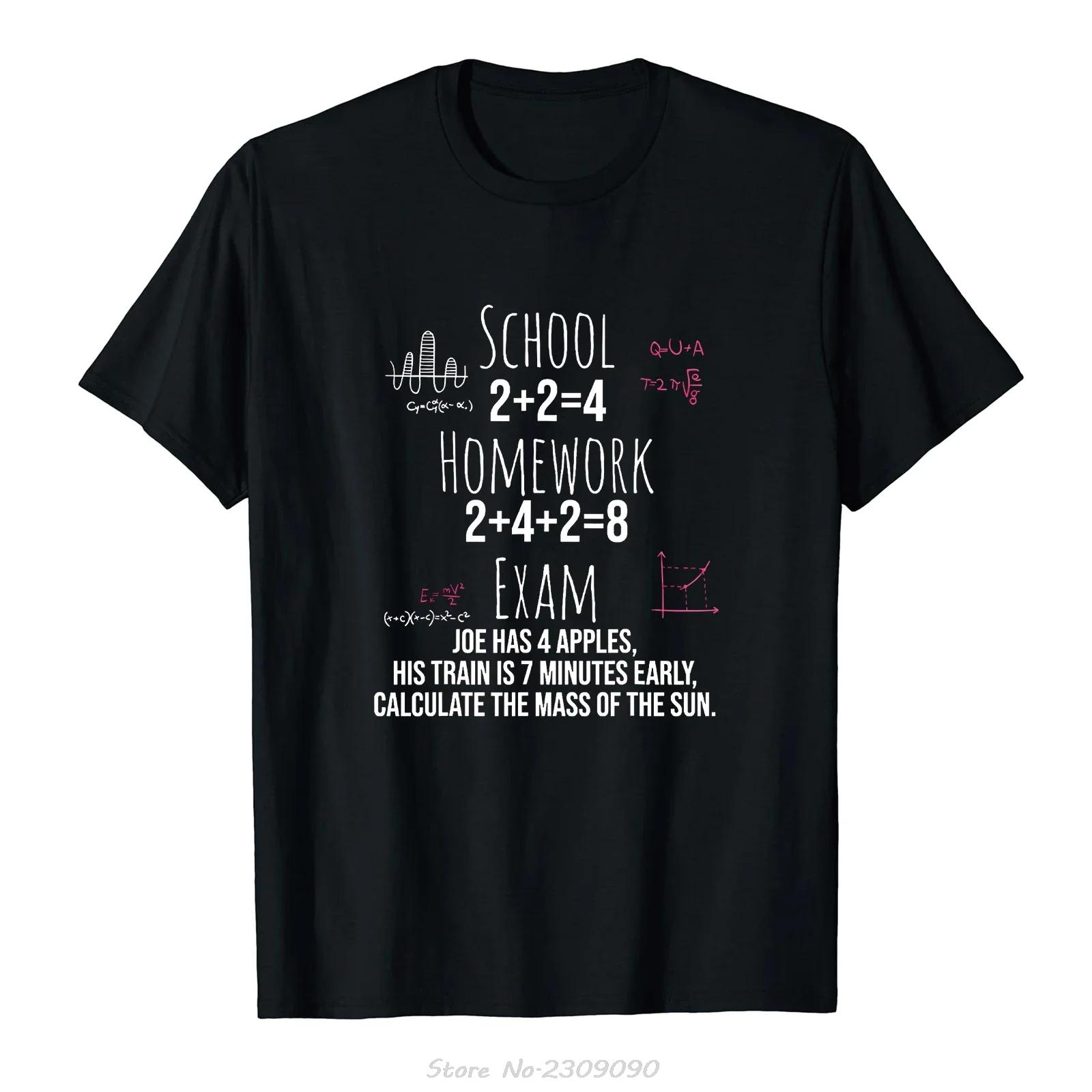 

Funny Math Print TShirt Print Teacher College T Shirt Casual Tops Tees Summer Oneck Streetwear Oversized Men Cotton Tshirt S