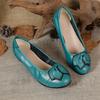 women cute round toe green bow tie crystal wedge heel shoes lady classic comfort spring summer heel shoes  ab621