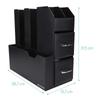 Navaris Organizer Cup Stand, Paper Cup Holder, Cup Dispenser - Coffee Station Storage Drawer, 31x13x28cm, Black