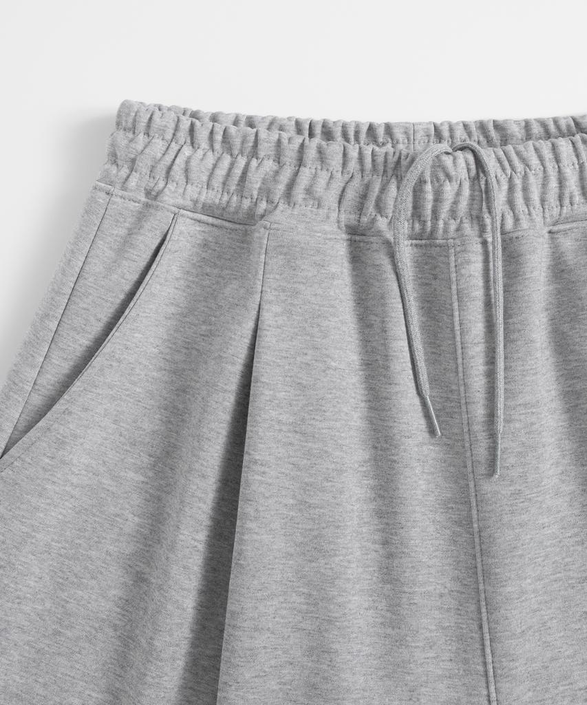 UNIONSTUDIO ( 2 Pack ) Odd Side Double Pleated Wide Sweat Half Pants ( 3 Colors )