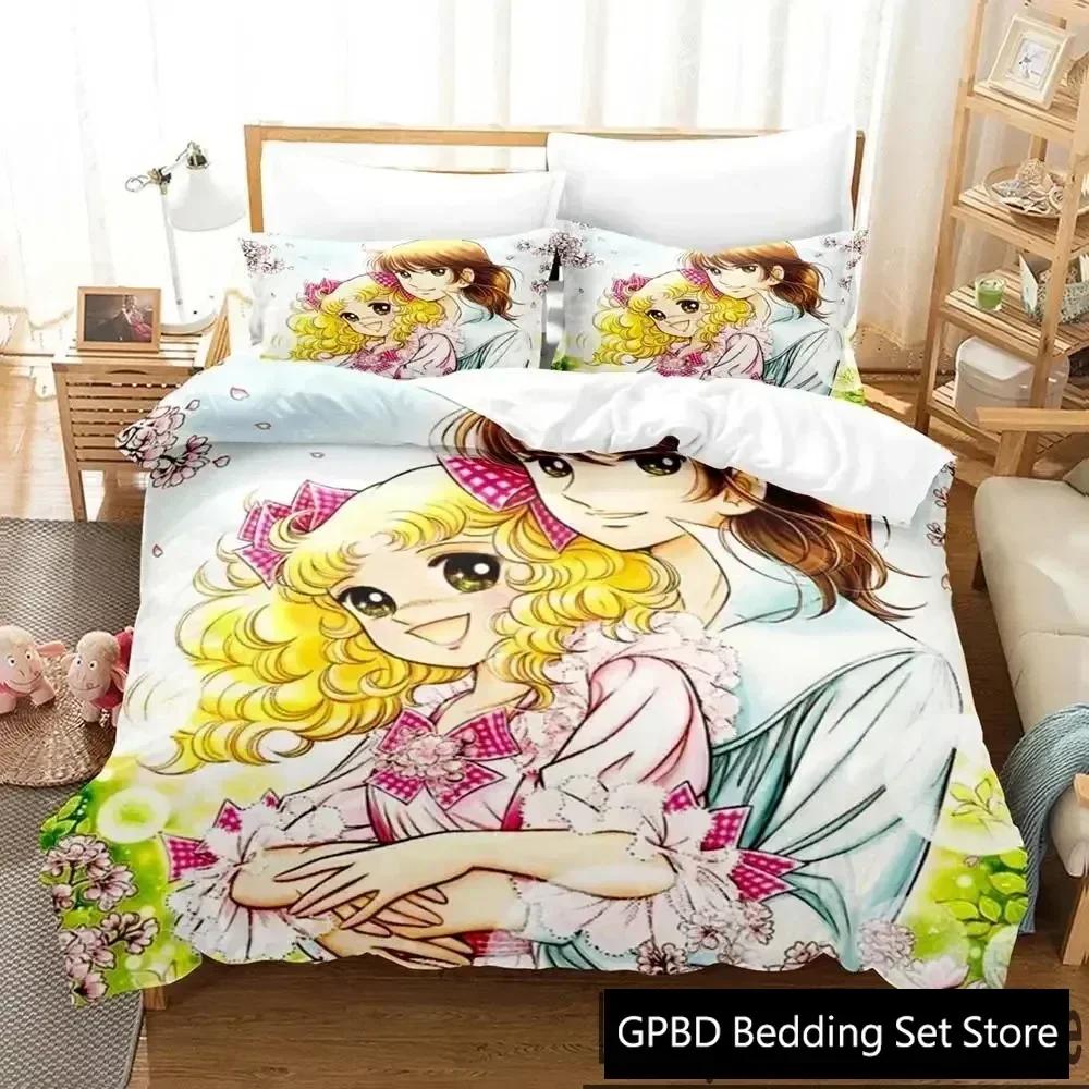3D Print Manga Candy Anime Bedding Set Bedroom Soft Modern Bedspreads Comefortable Kids Duvet Cover Quilt Cover And Pillowcase