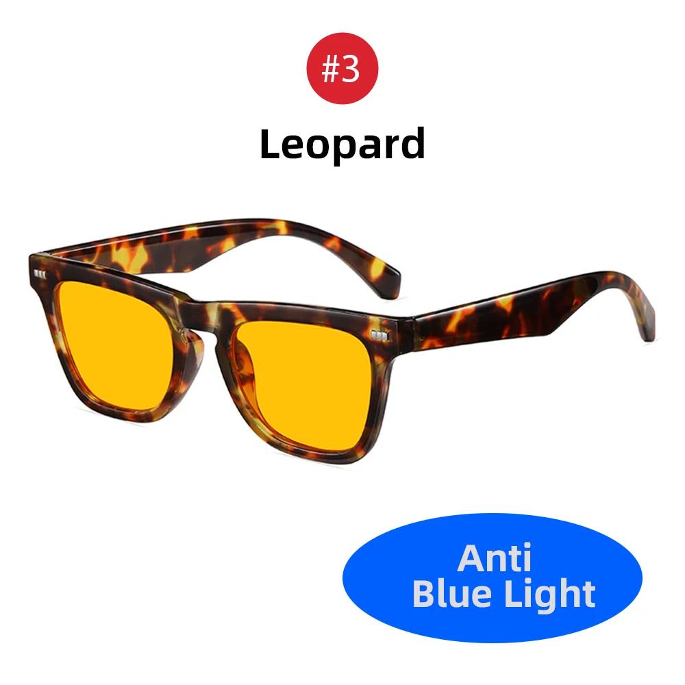 

Прямоугольные винтажные черные очки с синим светом, мужские игровые очки с защитой от синего света, женские оранжевые очки ночного видения для компьютера леопардовый