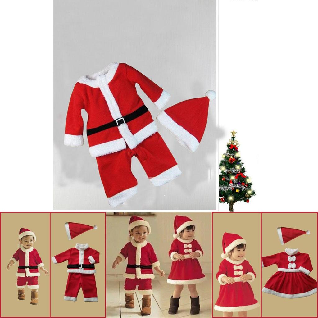 Luxurious Children's Christmas Costumes Santa Claus Boys And Girls Ensemble For Festive Fun