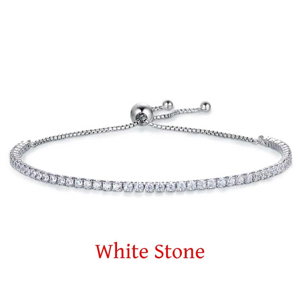 TONGZHE Women Couple Bracelets 925 Silver Jewelry Bangles For Ladies Beads Sparkling Strand Chain Bracelets For Women