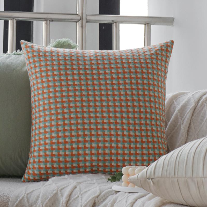 Retro Green Pillow Living Room Sofa Pillow Case Cushion Cushion Bedroom Model Room Decorative Cushion