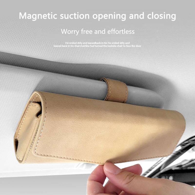 ZQE1  Car Sun Visor Glasses Holder Clip Eyeglasses Storage Bag Accessory For Mercedes Benz AMG W176 W212 W168 W222 W204 W190 C300