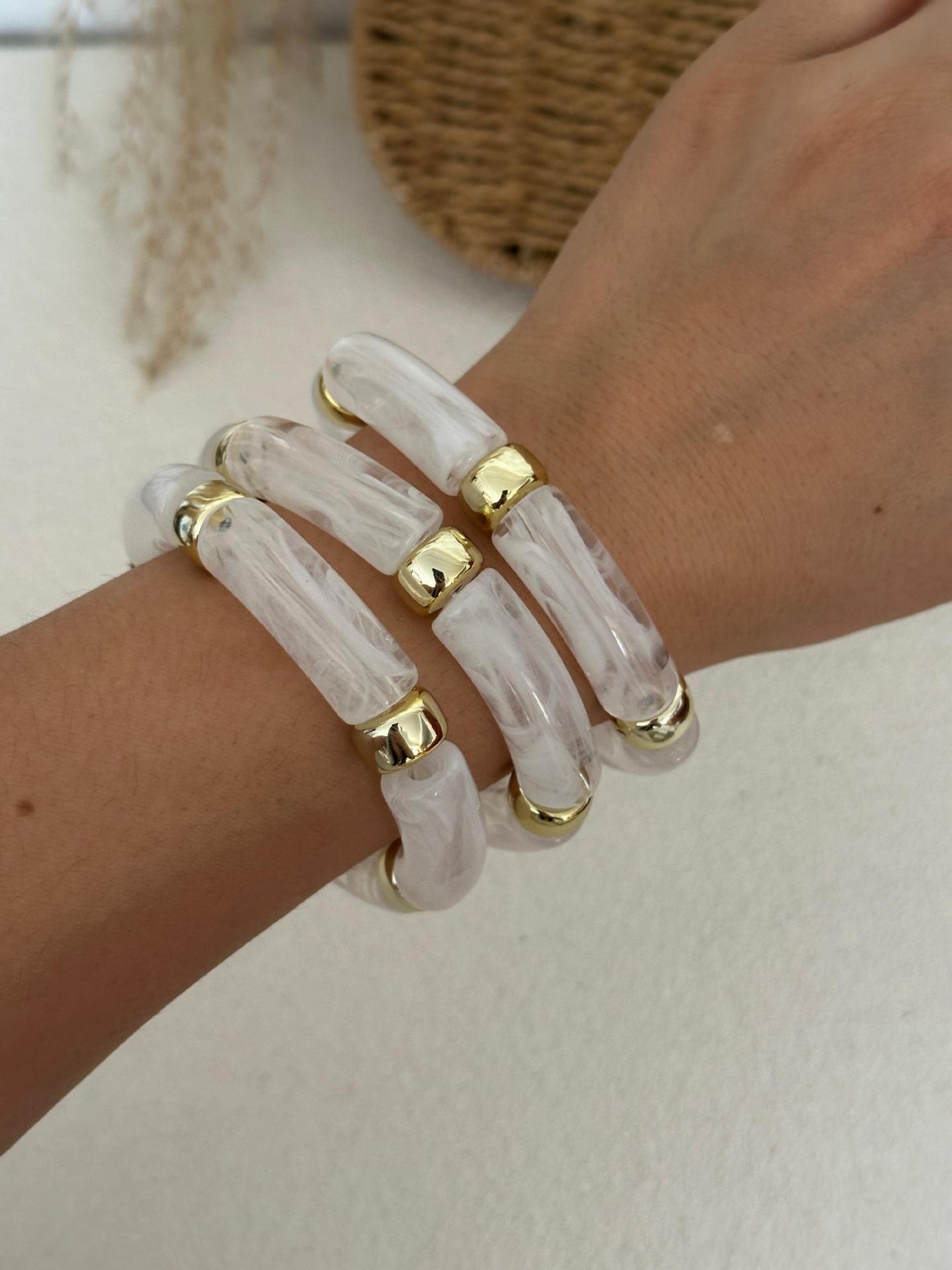 Простой Темперамент Универсальная Личность Тренд Ретро Мода Многослойный Набор Бамбуковых Браслетов